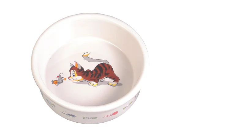 collapsible travel bowl for pets-COMIC CAT DISH