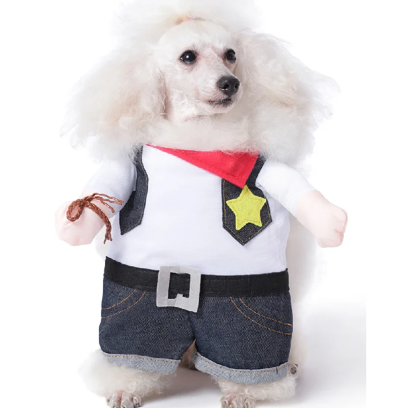 eco-friendly biodegradable poop bags-The Happy Lots Cowboy Costume for Dogs