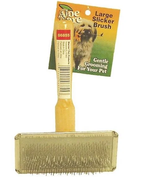 soft-sided dog crate travel-Aloe Care 06855 Dog Slicker Brush, Small