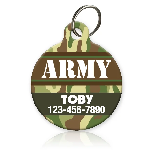 pet hair remover roller reusable-Army Pet ID Tag