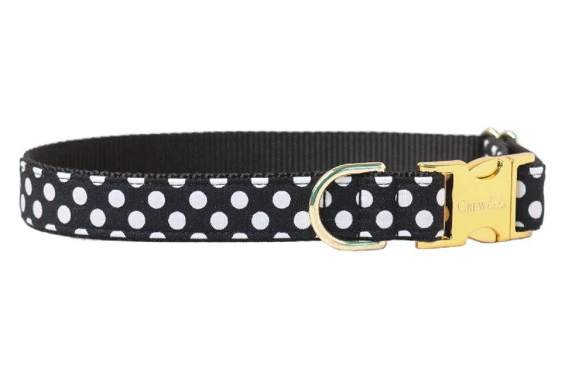 eco-friendly cat litter biodegradable-Black & White Polka Dot Dog Collar