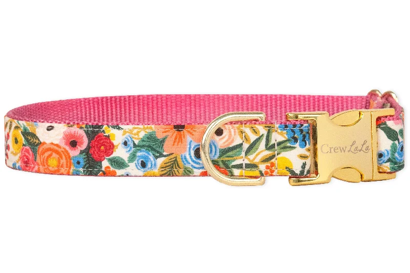 small pet travel cage portable-Blissful Blooms Dog Collar- Two Styles