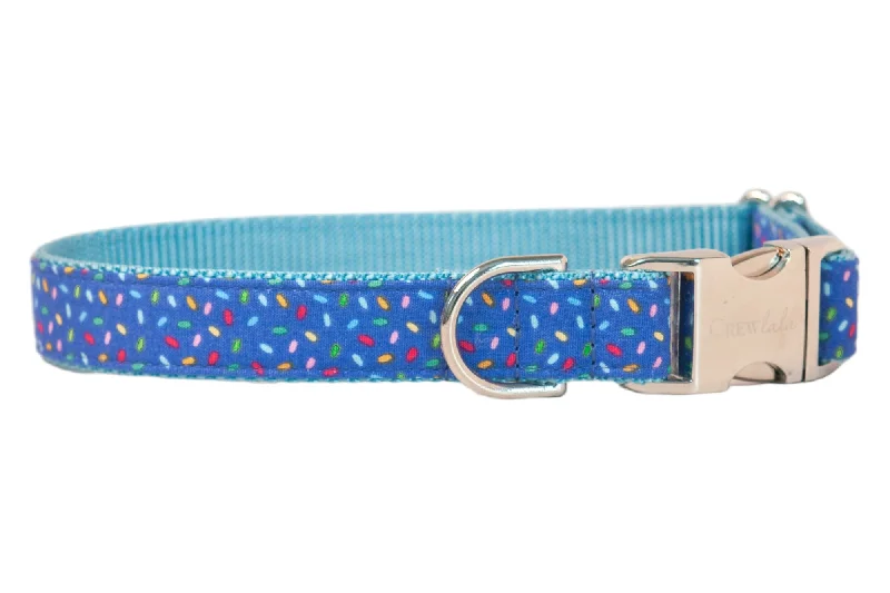 dog training clicker with wrist strap-Blueberry Sprinkles Dog Collar