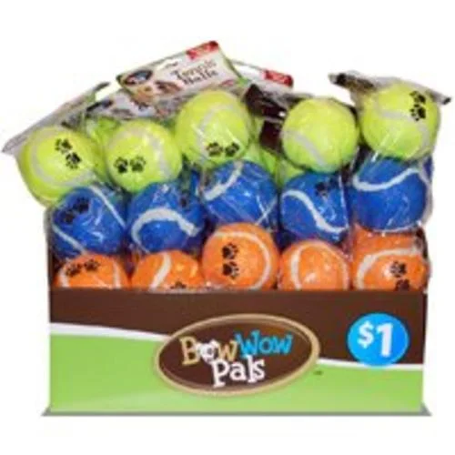 dog toothbrush and toothpaste set-Bow Wow Pals 8828 Pet Tennis Ball