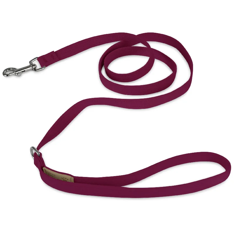 GPS dog collar with live tracking-Burgundy Solid Leash