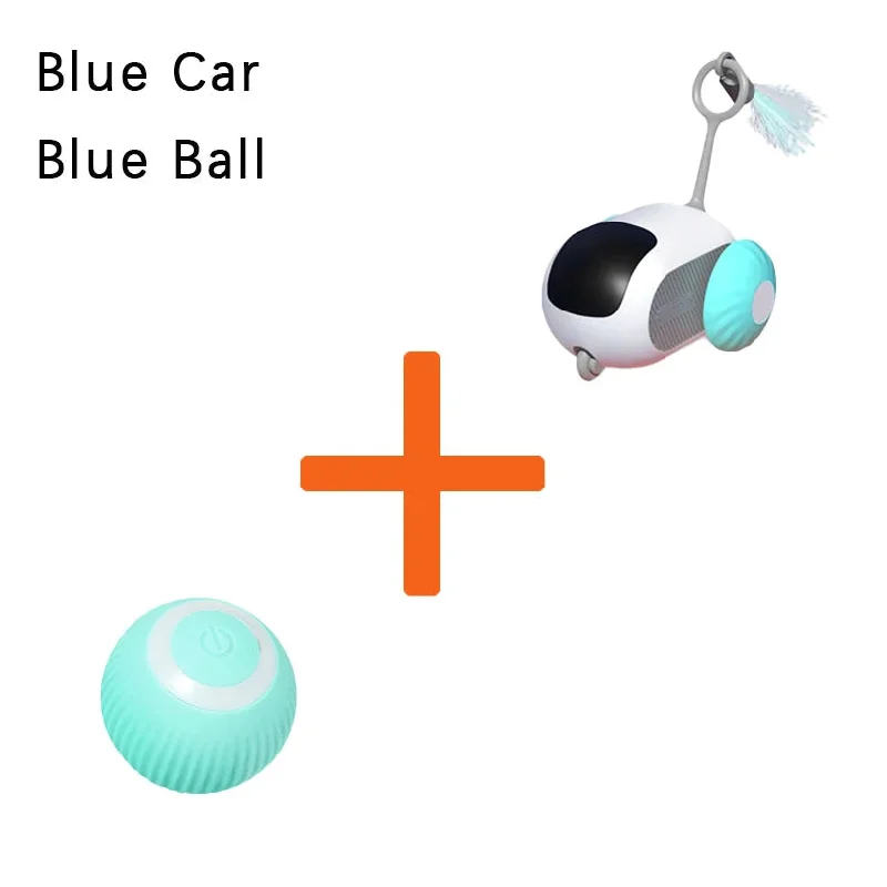 blue car blue ball