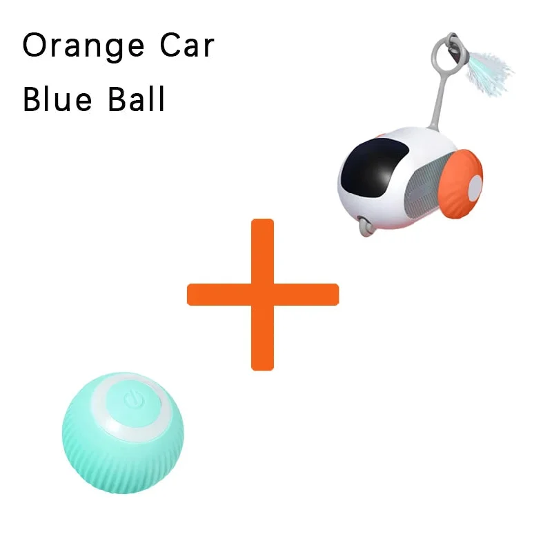 orange car blue ball