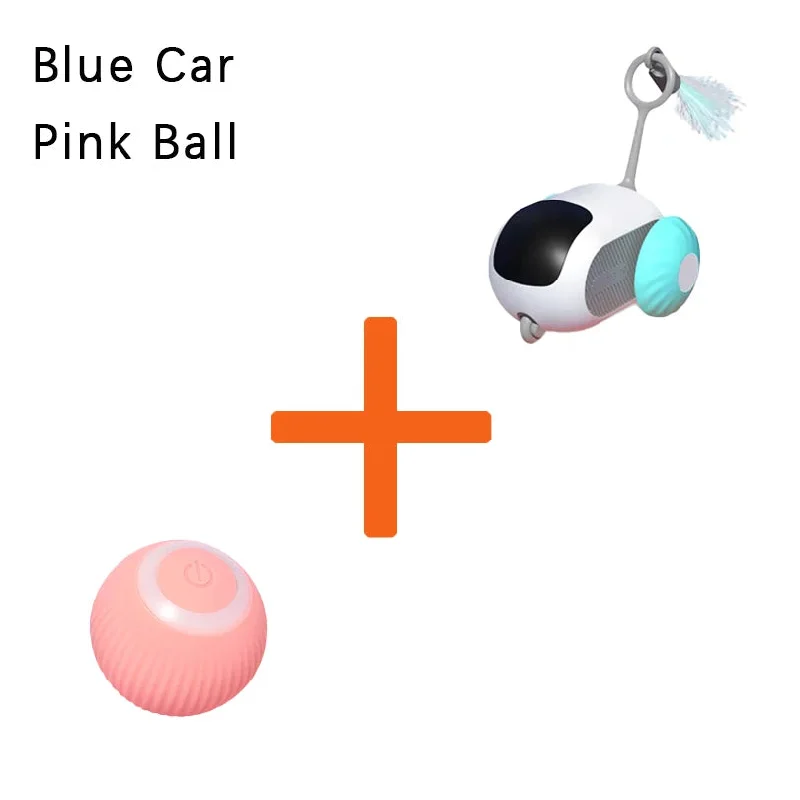 blue car pink ball