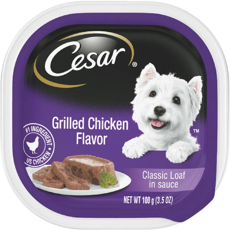 orthopedic memory foam dog bed-Cesar Classic Loaf Grilled Chicken Adult Wet Dog Food, 3.5 Oz.