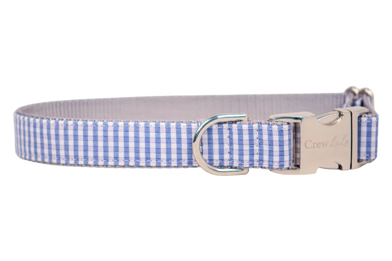 cat litter deodorizer natural-Coastal Gingham Dog Collar