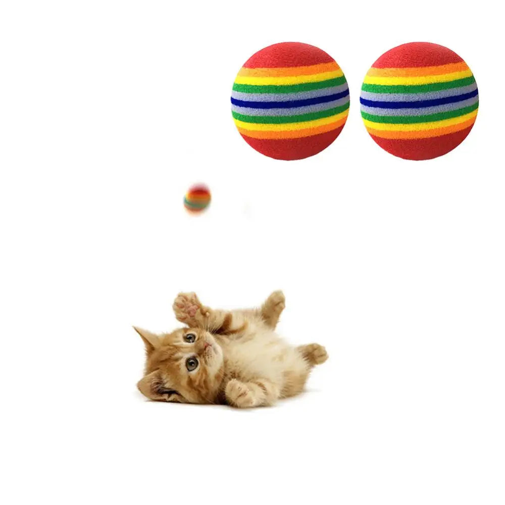 outdoor dog kennel heavy-duty-Cat Colorful Chewing Ball Toy