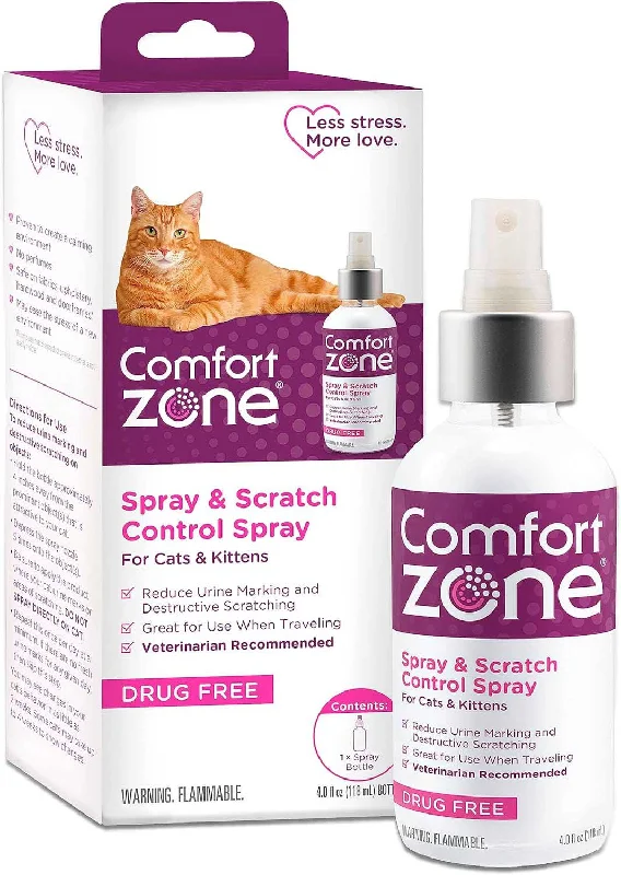 cat ear cleaner gentle solution-Comfort Zone Scratch Deterrent and Calming Spray