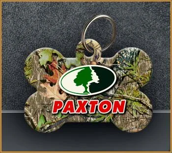 dog bike trailer for large breeds-MOSSY OAK CUSTOM TAGS - PAXTON