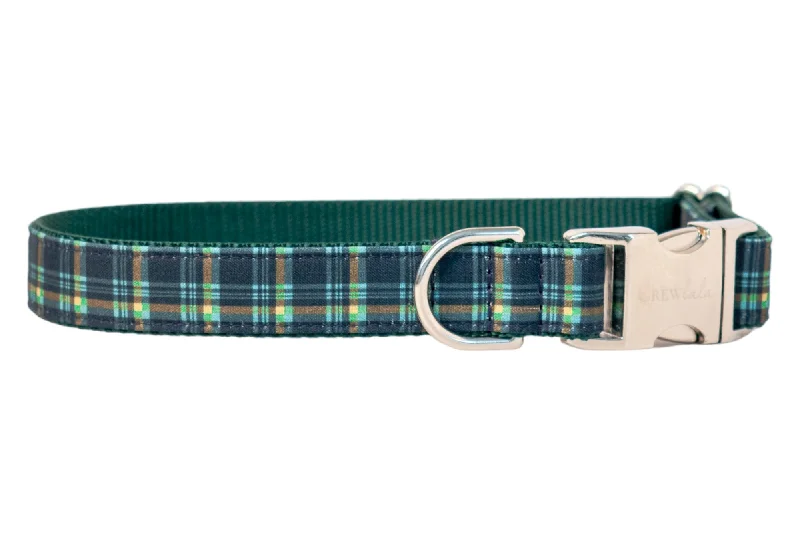 puppy playpen indoor foldable-Cypress Plaid Dog Collar