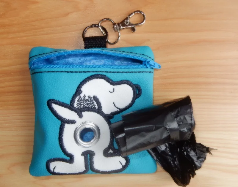 outdoor dog kennel heavy-duty-Handmade Doggie Poop Bag Pouch -Dispenser with eco friendly bags