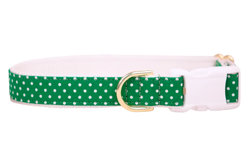 bird cage liner paper roll-Fairway Green Dots Dog Collar