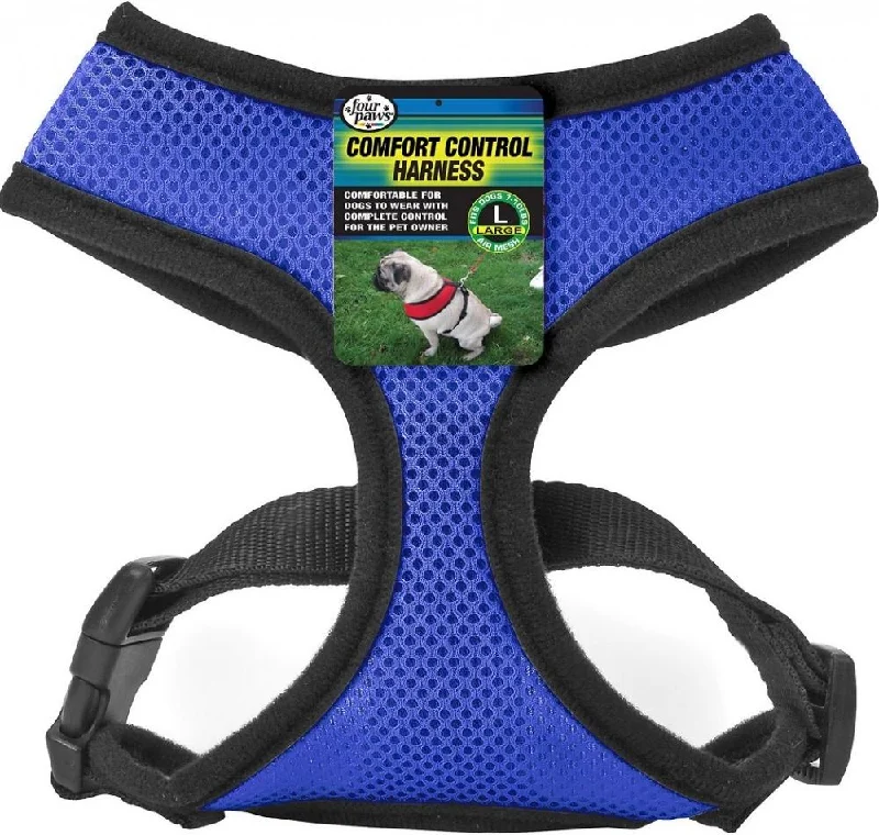 self-heating pet pad for winter-Four Paws Blue Comfort Control Dog Harness