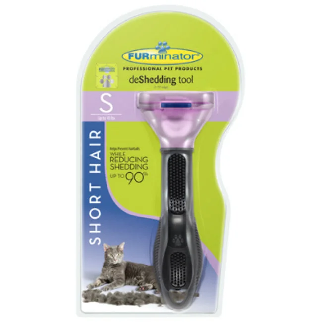 eco-friendly cat litter biodegradable-FURminator P-92927 Undercoat deShedding Tool for Long Hair Cat, Small