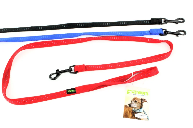 LED dog collar for night walks-Fuzzy Wumpets Tubular Nylon Leash