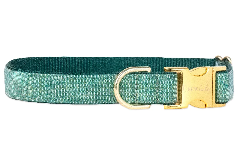 outdoor dog kennel heavy-duty-Green Glitter Dog Collar