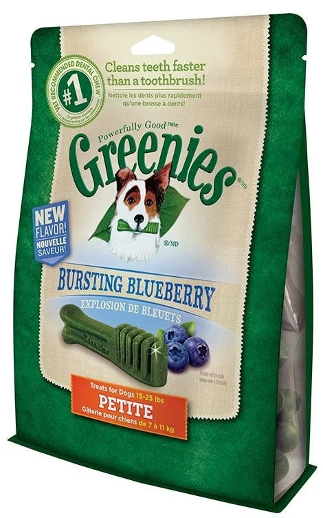 orthopedic memory foam dog bed-Greenies Bursting Blueberry Petite Dental Dog Treats 12oz bag