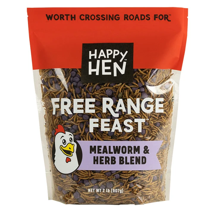 chicken coop automatic door opener-Happy Hen Treats Free Range Feast™ Mealworm & Herb Blend