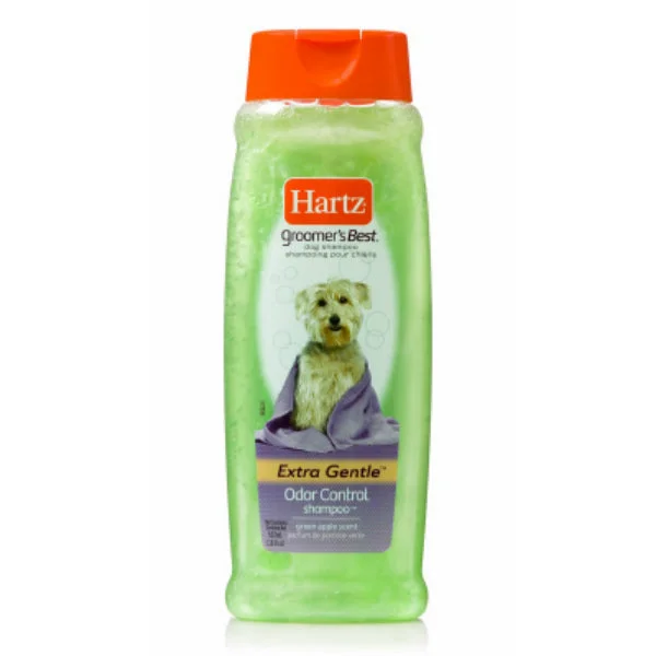 bird feeder with squirrel-proof design-Hartz® 3270015409 Groomer's Best® Odor Control Dog Shampoo, Green Apple, 18 Oz