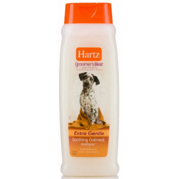 dog leash with waste bag holder-Hartz® 3270097928 Groomer's Best® Oatmeal Dog Shampoo, Buttermilk Scent, 18 Oz