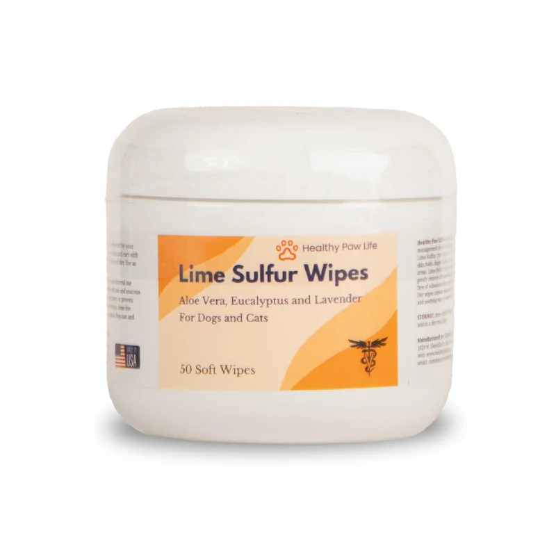 pet tracker chip with GPS-Healthy Paw Life’s Lime Sulfur Wipes (50 ct, 2" Skin Soothe Wipes)