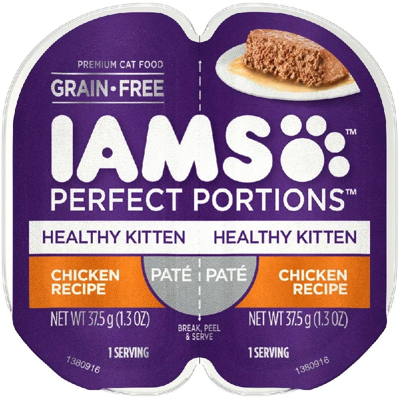 interactive dog toys for large dogs-Iams Perfect Portions Healthy Kitten Chicken Pate Wet Cat Food Tray (2.6-oz, single tray)