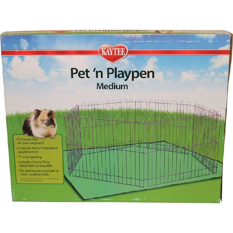 pet first aid kit for emergencies-KAYTEE PET-N-PLAYPEN (LG-9 SQ FT, Blue)