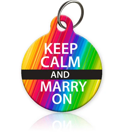 cat food dispenser automatic-Keep Calm and Marry On Pet ID Tag