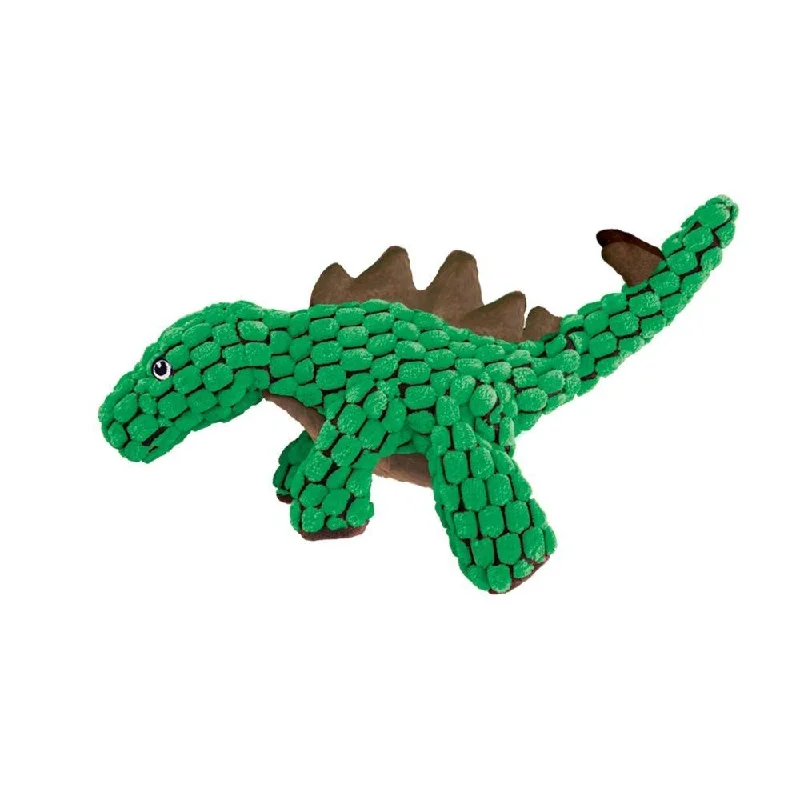 dog leash with waste bag holder-KONG Dynos Stegosaurus Plush Dog Toy (Small)