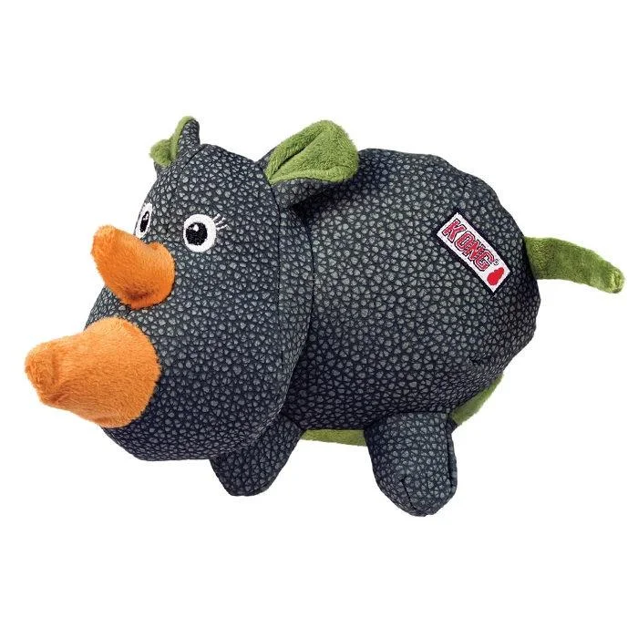 bird feeder with squirrel-proof design-KONG Phatz Rhino Plush Dog Toy (Small)