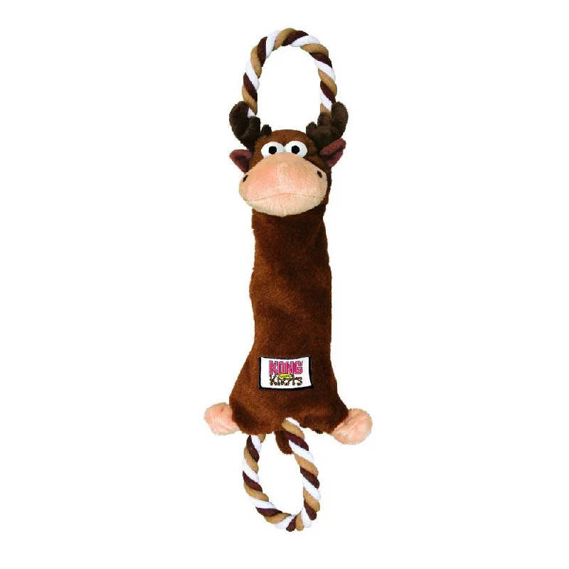 durable nylon chew toys for dogs-KONG Tuggerknots Moose Dog Toy (Small/Medium)