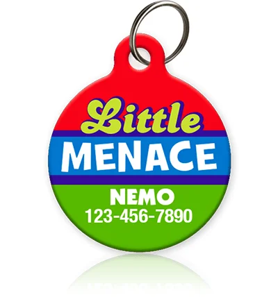 elevated dog bowls for large dogs-Little Menace Pet ID Tag