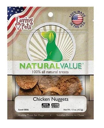 pet carrier airline approved-Loving Pets Natural Value Chicken Nuggets Mini 1.5oz Bag