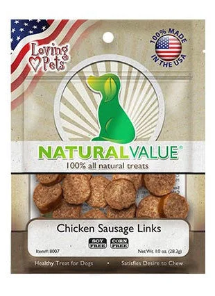 slow feeder bowl for dogs-Loving Pets Natural Value Chicken Sausage Links Mini 1oz Bag