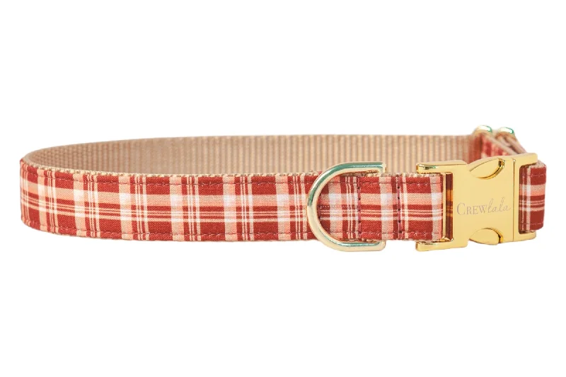 organic dog treats grain-free-Maple Plaid Dog Collar