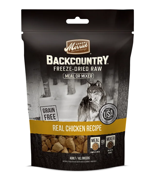 dog cooling pad for summer-Merrick Backcountry Freeze Dried Raw Meal Mixer - Real Chicken Recipe (3.25-oz)