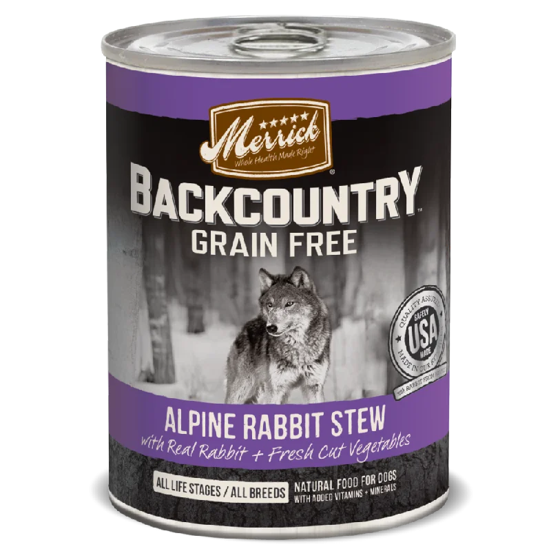 GPS dog collar with live tracking-Merrick Backcountry Grain Free Alpine Rabbit Stew Canned Dog Food