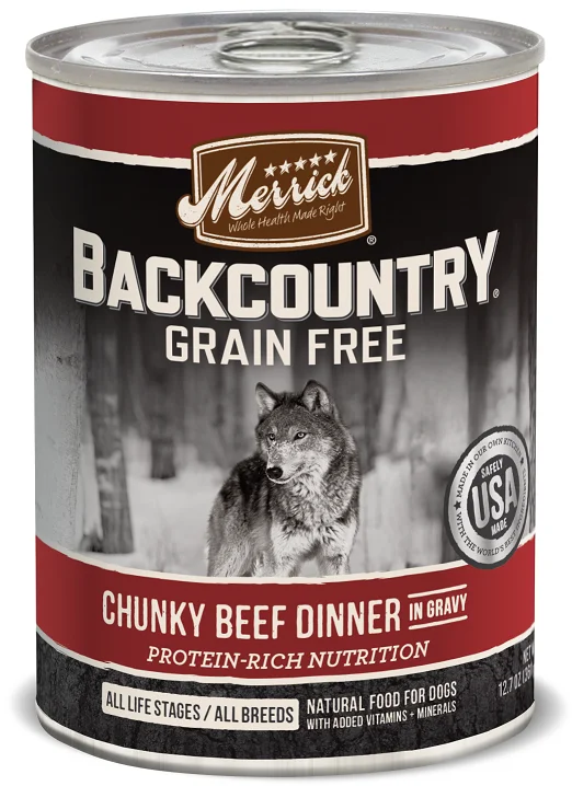 dog car ramp for senior dogs-Merrick Backcountry Grain Free Chunky Beef Canned Dog Food