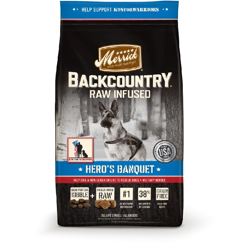 pet tracker chip with GPS-Merrick Backcountry Grain Free Hero's Banquet Dry Dog Food