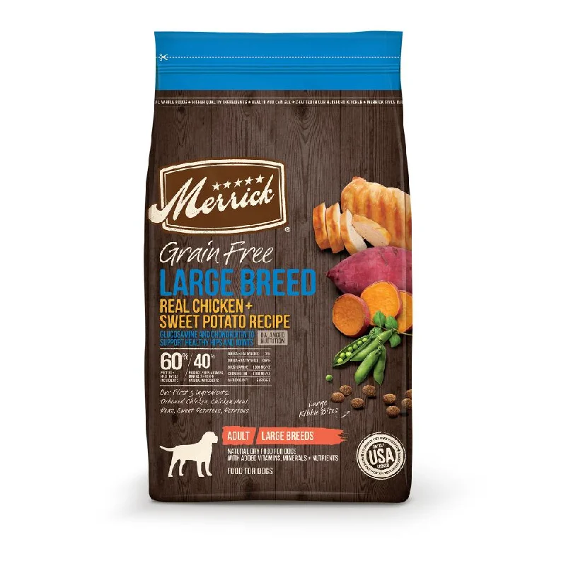 smart pet camera with treat dispenser-Merrick Grain Free Large Breed Real Chicken and Sweet Potato Dry Dog Food