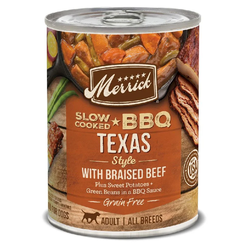 pet seat belt for car safety-Merrick Grain Free Slow Cooked BBQ Texas Style Beef Recipe Canned Dog Food