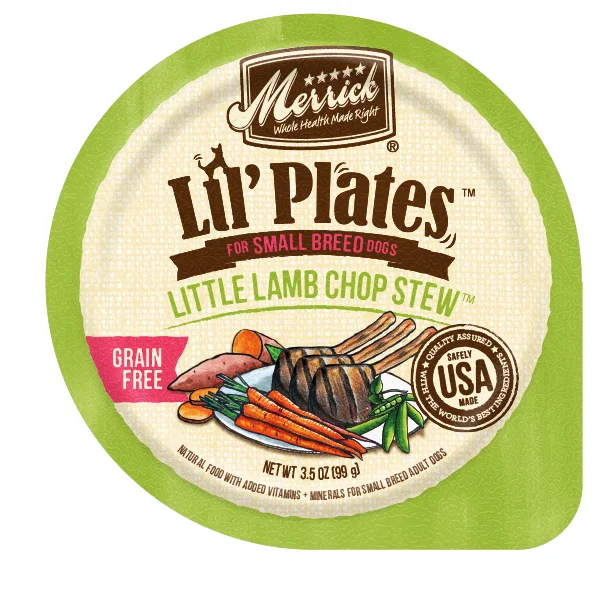 dog house heater for winter-Merrick Lil' Plates Adult Small Breed Grain Free Little Lamb Chop Stew Canned Dog Food