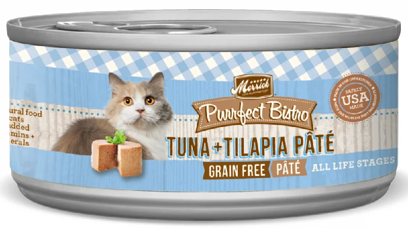 puppy training pads extra absorbent-Merrick Purrfect Bistro Tuna and Tilapia Pate Grain Free Canned Cat Food