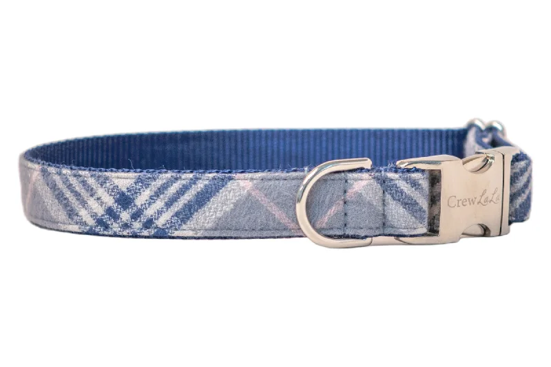 pet carrier airline approved-Morning Mist Flannel Dog Collar - Two Styles!