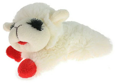 chew-proof rabbit water bottle-Multipet International 48371 Mini Lamb Chop Plush Dog Toy, 6"