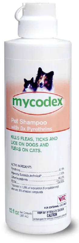 chew-proof rabbit water bottle-Mycodex Pet Shampoo with 3x Pyrethrins (P3), 12 oz